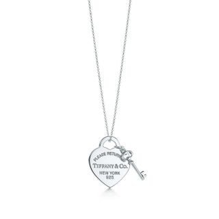 Колье с подвеской в форме сердца с ключом Tiffany
