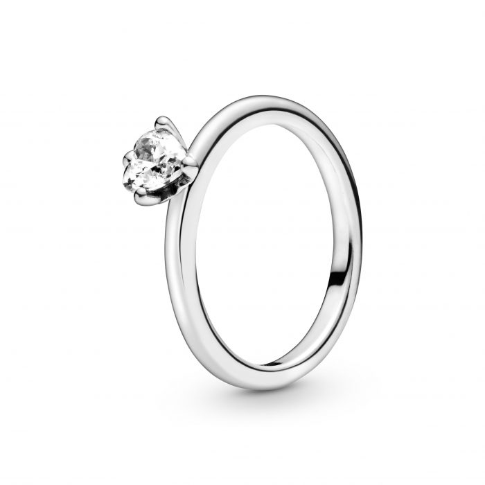 Кольцо Pandora “Прозрачное сердце”
