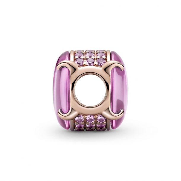 Шарм Pandora “Розовый овальный кабошон”