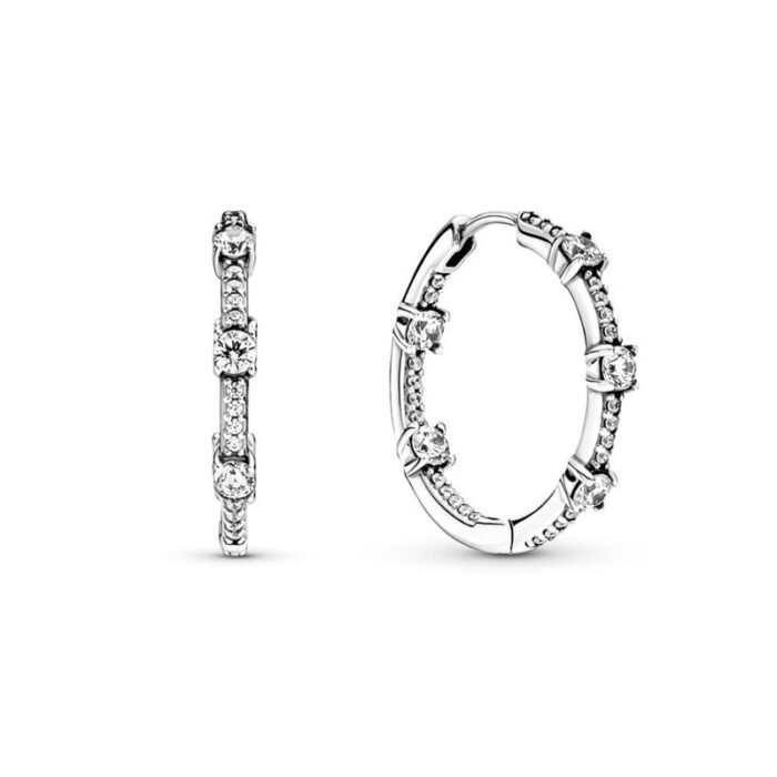 Серьги Pandora “Сверкающие кольца Pave” арт: 290043C01
