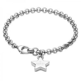 Серебряный браслет Gucci с подвеской в форме звезды арт: YBA356213001016