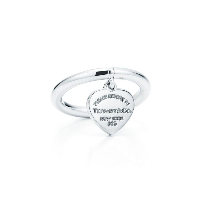 Кольцо с подвеской в форме сердца Tiffany